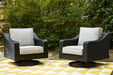 Beachcroft Outdoor Swivel Lounge with Cushion - World Furniture Gallery (Newark, CA)