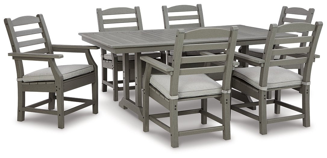 Visola Outdoor Dining Table with 6 Chairs - World Furniture Gallery (Newark, CA)