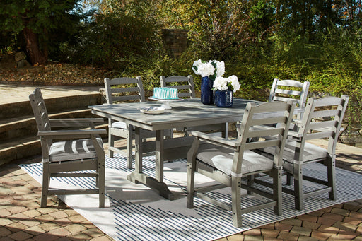 Visola Outdoor Dining Table with 6 Chairs - World Furniture Gallery (Newark, CA)