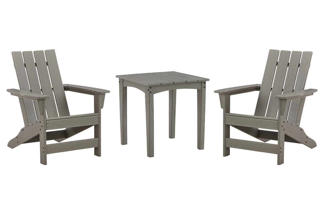 Visola Outdoor Adirondack Chair Set with End Table - World Furniture Gallery (Newark, CA)