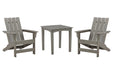 Visola Outdoor Adirondack Chair Set with End Table - World Furniture Gallery (Newark, CA)