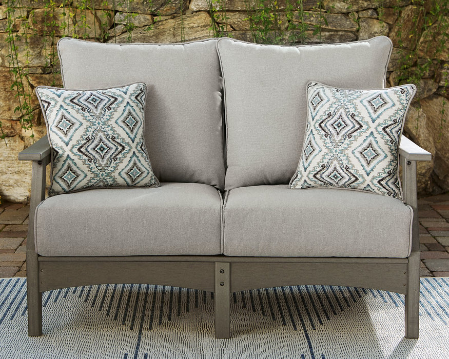 Visola Outdoor Loveseat Conversation Set - World Furniture Gallery (Newark, CA)