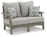 Visola Outdoor Loveseat and Coffee Table - World Furniture Gallery (Newark, CA)