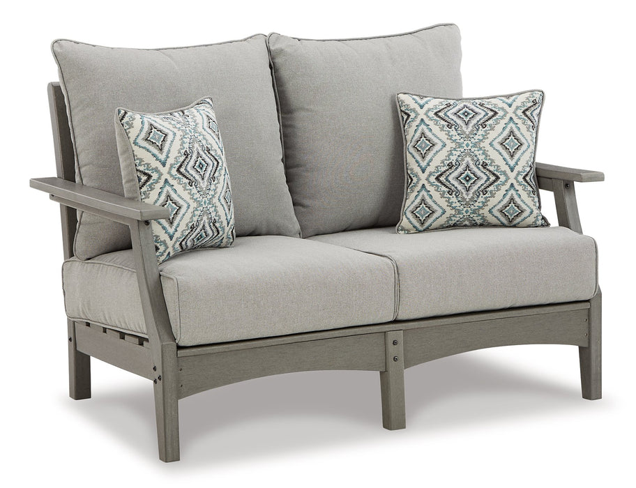 Visola Outdoor Loveseat Conversation Set - World Furniture Gallery (Newark, CA)