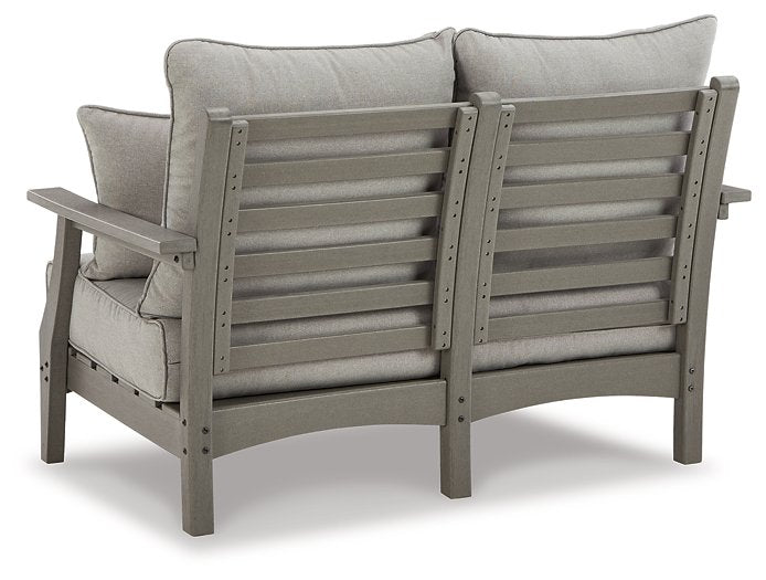 Visola Outdoor Loveseat with Cushion - World Furniture Gallery (Newark, CA)