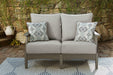 Visola Outdoor Loveseat and Coffee Table - World Furniture Gallery (Newark, CA)