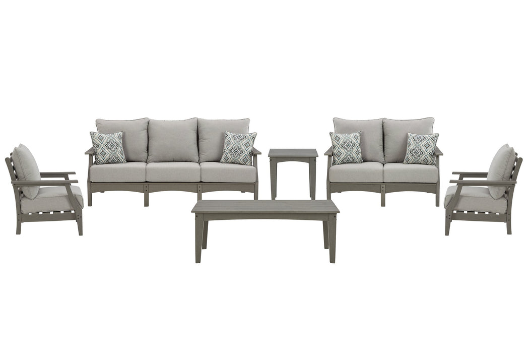 Visola Outdoor Sofa and Loveseat Set - World Furniture Gallery (Newark, CA)