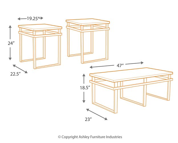 Laney Table (Set of 3) - World Furniture Gallery (Newark, CA)