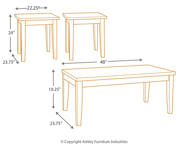 Maysville Table (Set of 3) - World Furniture Gallery (Newark, CA)