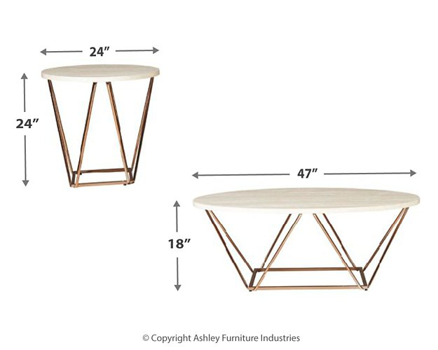 Tarica Table (Set of 3) - World Furniture Gallery (Newark, CA)