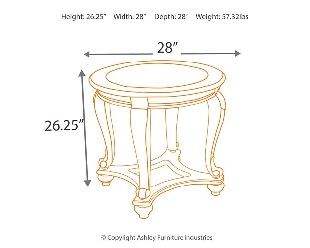 Norcastle End Table - World Furniture Gallery (Newark, CA)