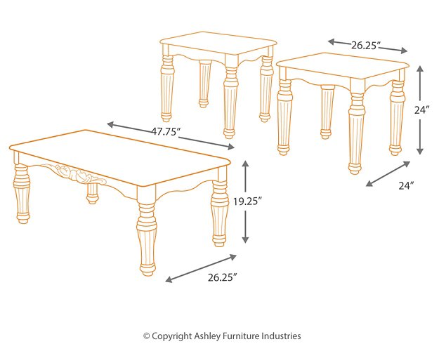 North Shore Table (Set of 3) - World Furniture Gallery (Newark, CA)