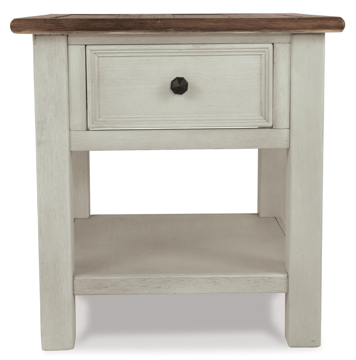 Bolanburg Chairside End Table with USB Ports & Outlets - World Furniture Gallery (Newark, CA)