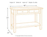 Bolanburg Sofa/Console Table - World Furniture Gallery (Newark, CA)