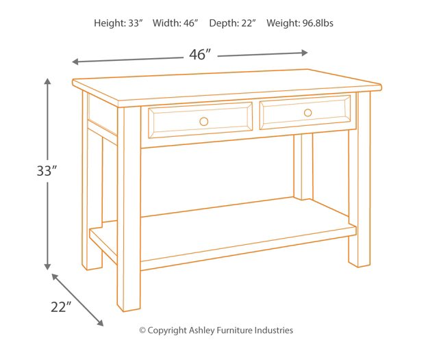 Tyler Creek Sofa/Console Table - World Furniture Gallery (Newark, CA)