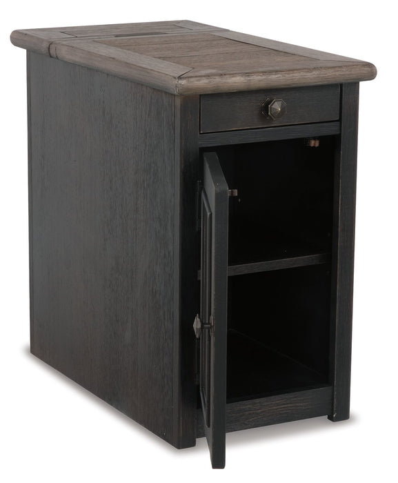 Tyler Creek Chairside End Table with USB Ports & Outlets - World Furniture Gallery (Newark, CA)