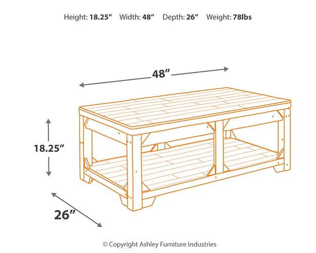 Fregine Coffee Table with Lift Top - World Furniture Gallery (Newark, CA)