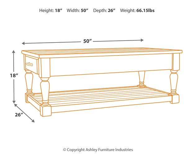 Shawnalore Coffee Table - World Furniture Gallery (Newark, CA)