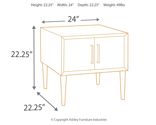 Kisper End Table - World Furniture Gallery (Newark, CA)