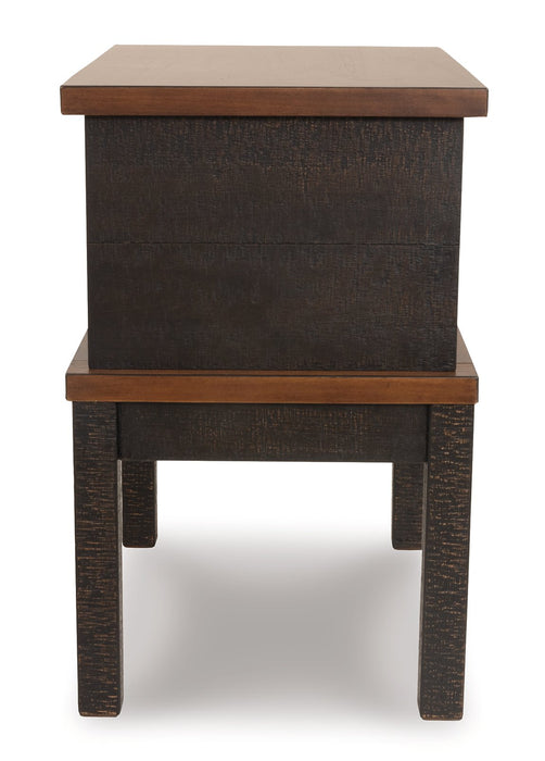 Stanah Chairside End Table with USB Ports & Outlets - World Furniture Gallery (Newark, CA)