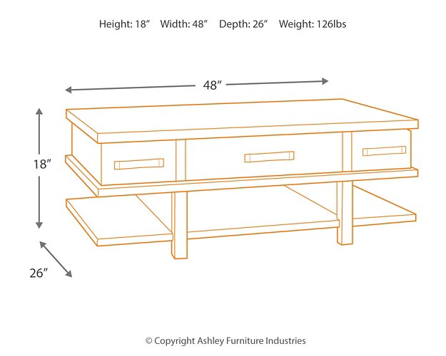 Stanah Coffee Table with Lift Top - World Furniture Gallery (Newark, CA)