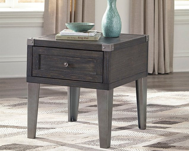 Todoe End Table with USB Ports & Outlets - World Furniture Gallery (Newark, CA)