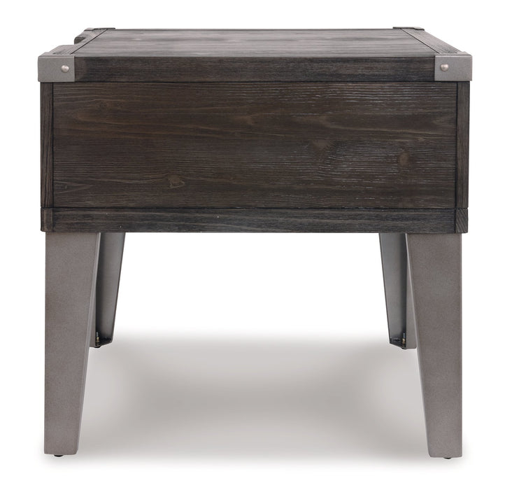 Todoe End Table with USB Ports & Outlets - World Furniture Gallery (Newark, CA)