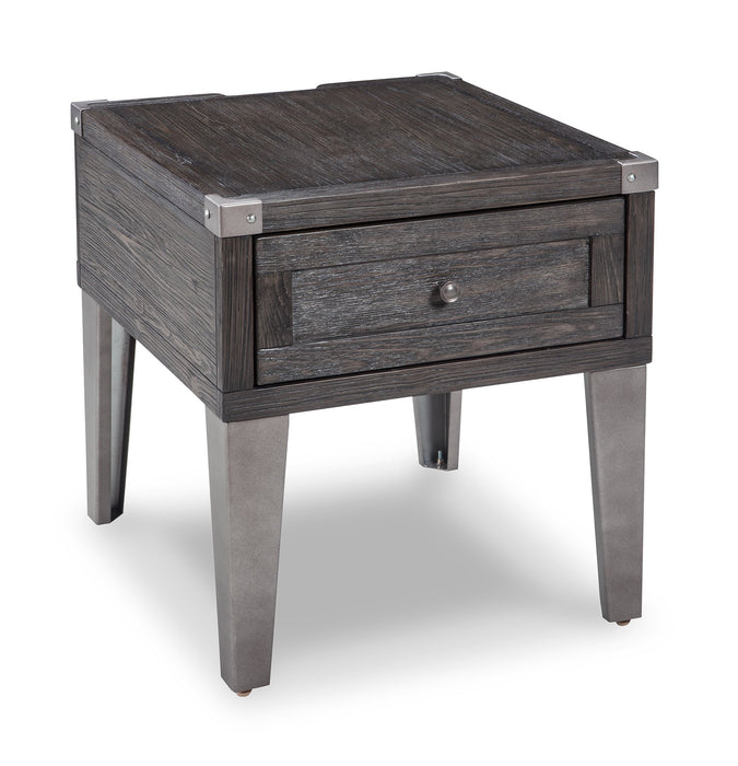 Todoe End Table with USB Ports & Outlets - World Furniture Gallery (Newark, CA)