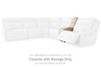 Double Deal Power Reclining Loveseat Sectional with Console - World Furniture Gallery (Newark, CA)