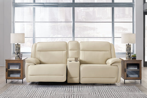 Double Deal Power Reclining Loveseat Sectional with Console - World Furniture Gallery (Newark, CA)