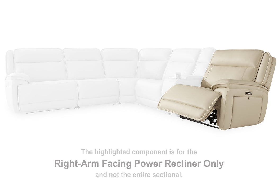 Double Deal Power Reclining Loveseat Sectional - World Furniture Gallery (Newark, CA)