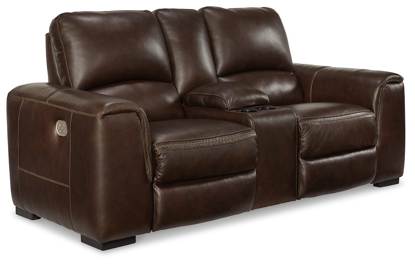 Alessandro Power Reclining Loveseat with Console - World Furniture Gallery (Newark, CA)