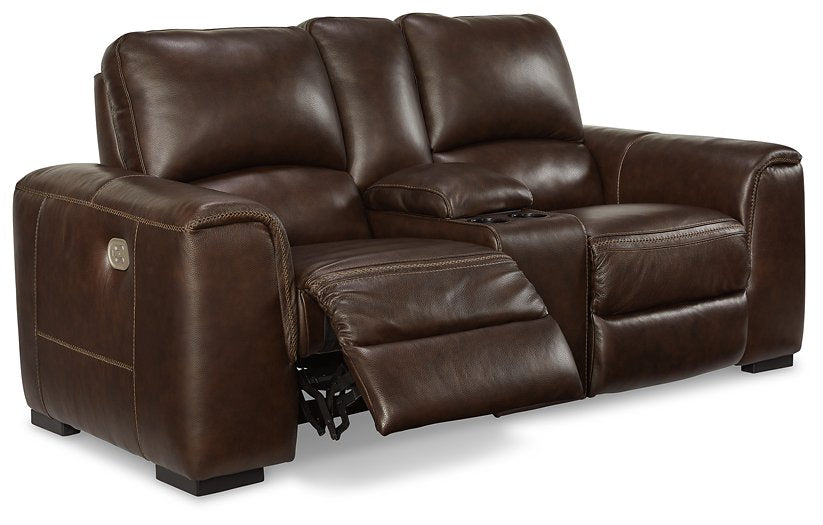 Alessandro Power Reclining Loveseat with Console - World Furniture Gallery (Newark, CA)