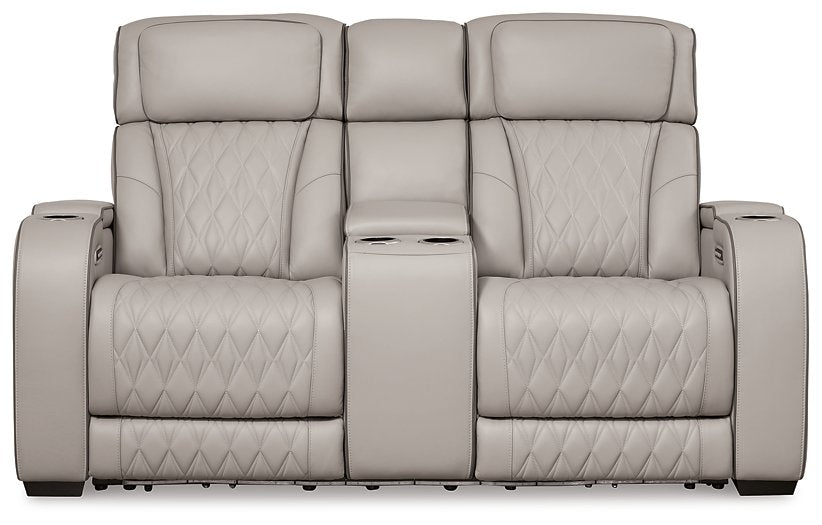 Boyington Power Reclining Loveseat with Console - World Furniture Gallery (Newark, CA)