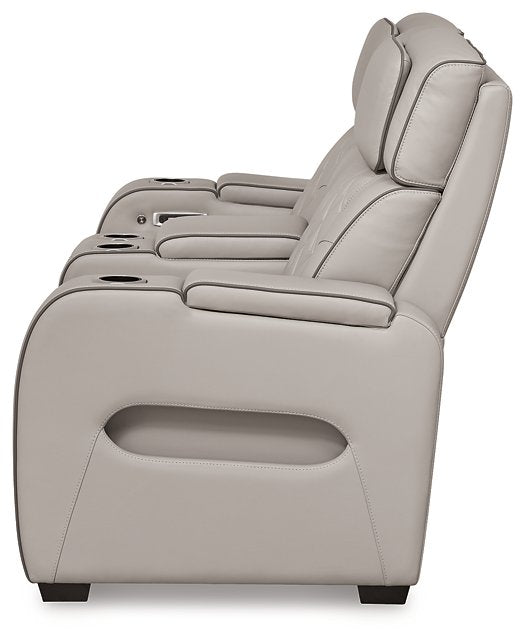 Boyington Power Reclining Loveseat with Console - World Furniture Gallery (Newark, CA)