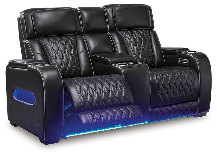 Boyington Power Reclining Loveseat with Console - World Furniture Gallery (Newark, CA)