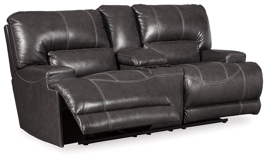 McCaskill Reclining Loveseat with Console - World Furniture Gallery (Newark, CA)