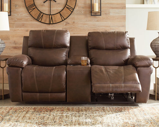 Edmar Power Reclining Loveseat with Console - World Furniture Gallery (Newark, CA)