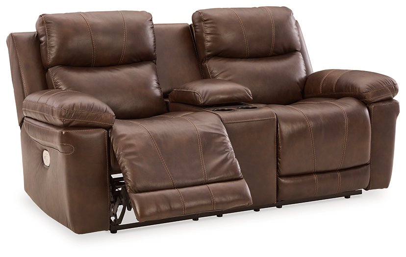 Edmar Power Reclining Loveseat with Console - World Furniture Gallery (Newark, CA)