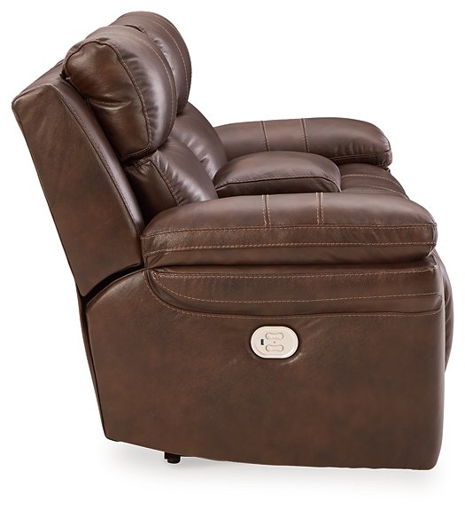 Edmar Power Reclining Loveseat with Console - World Furniture Gallery (Newark, CA)