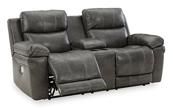 Edmar Power Reclining Loveseat with Console - World Furniture Gallery (Newark, CA)