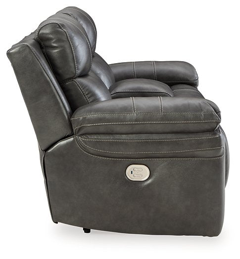 Edmar Power Reclining Loveseat with Console - World Furniture Gallery (Newark, CA)