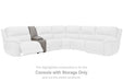 Dunleith 3-Piece Power Reclining Sectional Loveseat with Console - World Furniture Gallery (Newark, CA)