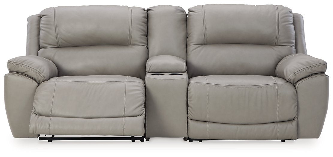 Dunleith 3-Piece Power Reclining Sectional Loveseat with Console - World Furniture Gallery (Newark, CA)