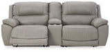 Dunleith 3-Piece Power Reclining Sectional Loveseat with Console - World Furniture Gallery (Newark, CA)