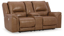 Trasimeno Power Reclining Loveseat with Console - World Furniture Gallery (Newark, CA)