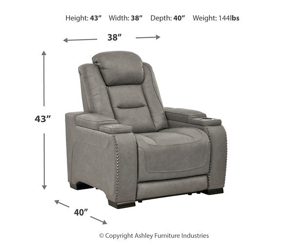 The Man-Den Power Recliner - World Furniture Gallery (Newark, CA)