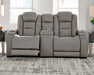 The Man-Den Power Reclining Loveseat with Console - World Furniture Gallery (Newark, CA)