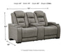 The Man-Den Power Reclining Loveseat with Console - World Furniture Gallery (Newark, CA)