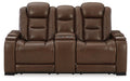 The Man-Den Power Reclining Loveseat with Console - World Furniture Gallery (Newark, CA)